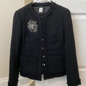 J.Crew Vintage Black Tweed Jacket
